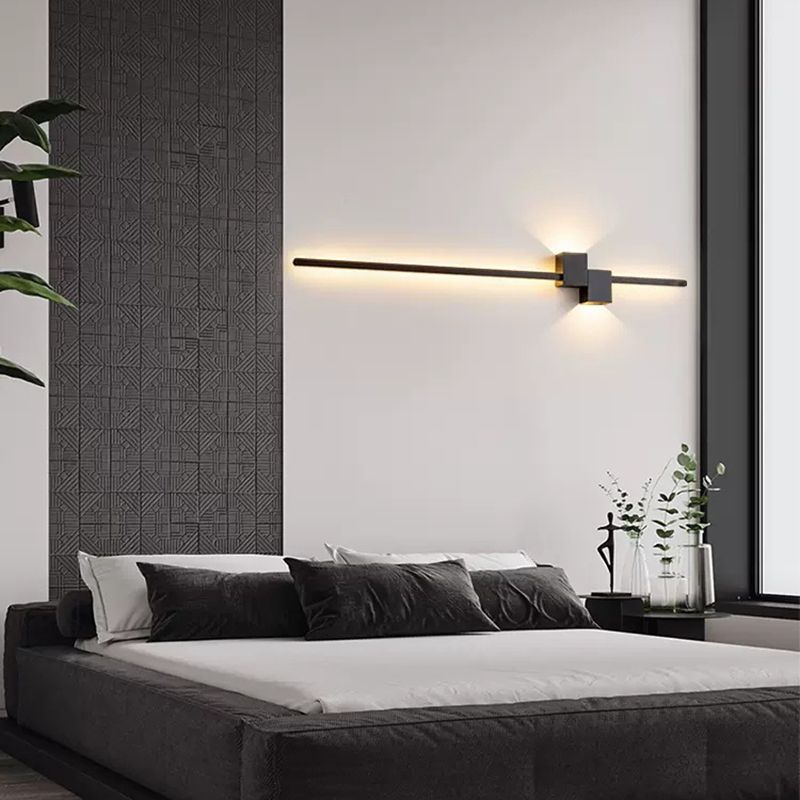 Modern Style Metal LED Wall Light Sconce with Acrylic Shade for Washroom