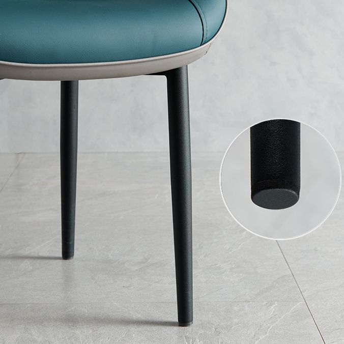Fauteuils de salle à manger en cuir de Style minimaliste, chaise Parsons à oreilles pour la maison
