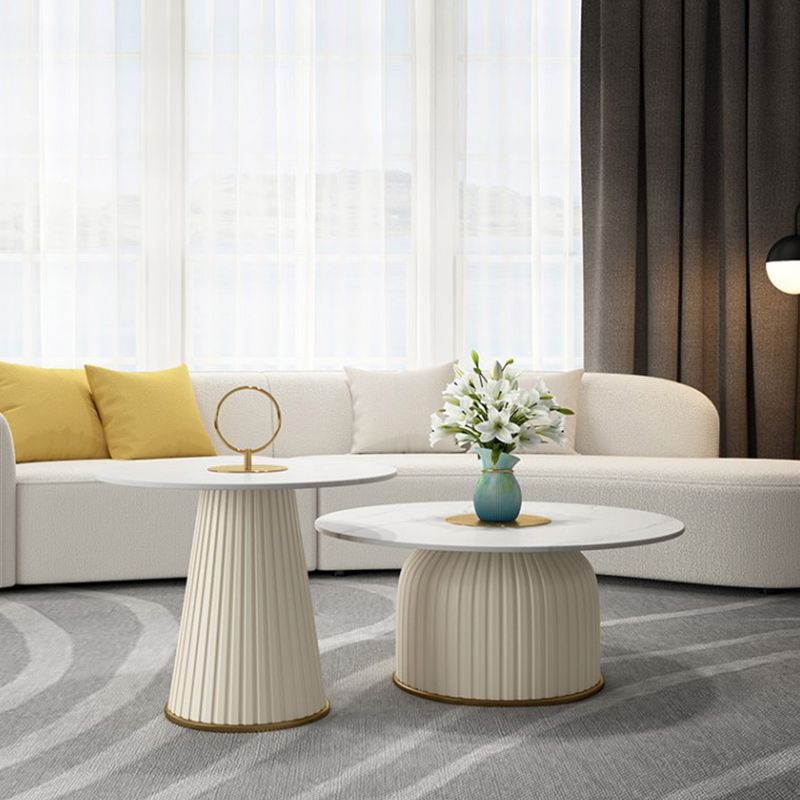 Pedestal End Table  Modern Round Side End Table for Living Room