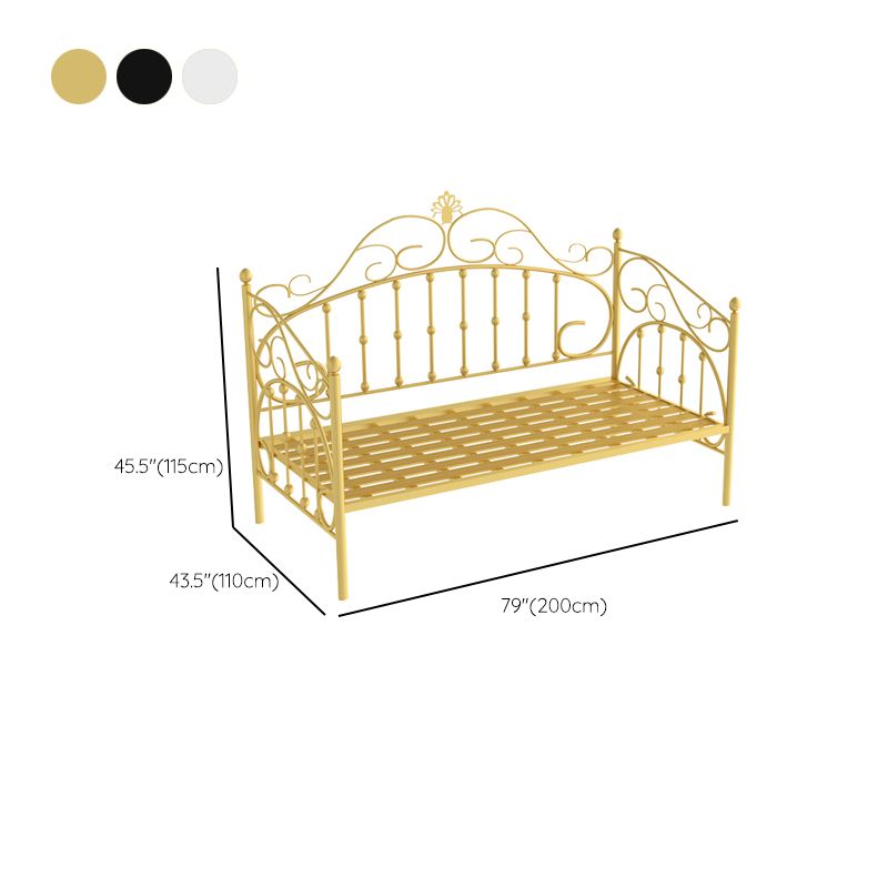 Scandinavian Daybed in Iron with Open-Frame Headboard Princess Theme Bed