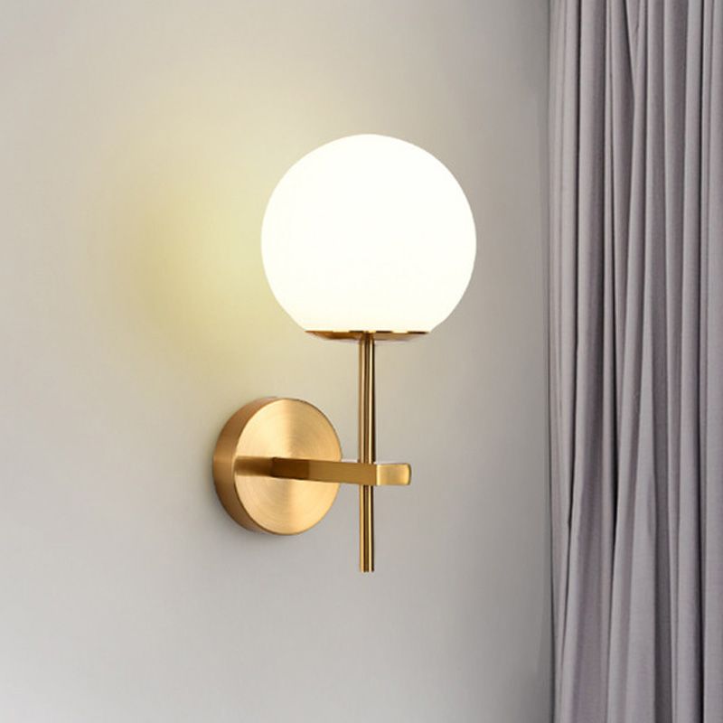 Nordische Wand montieren leichte moderne einfache Glasschatten Wandleuchte für Wohnzimmer