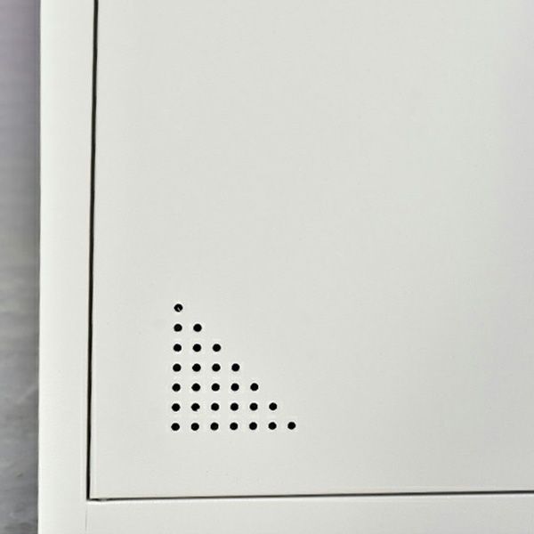 Modern Style Gray Storage Cabinet with Hinged Doors Metal Cabinet for Bathroom