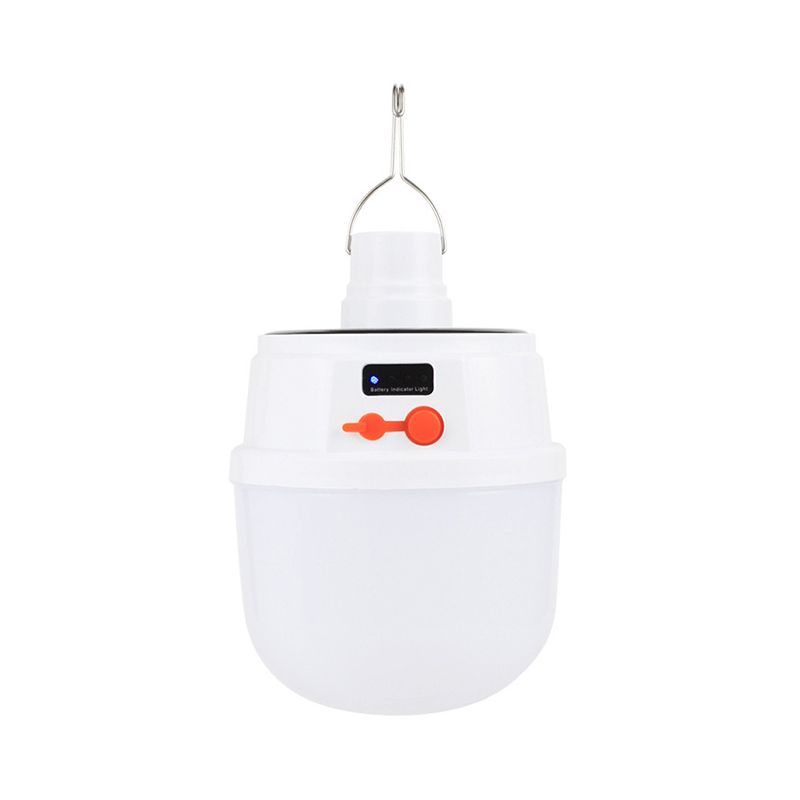 Bowl Plastic Solar Pendant Light Contemporary White LED Suspension Light Fixture, 1 Pc