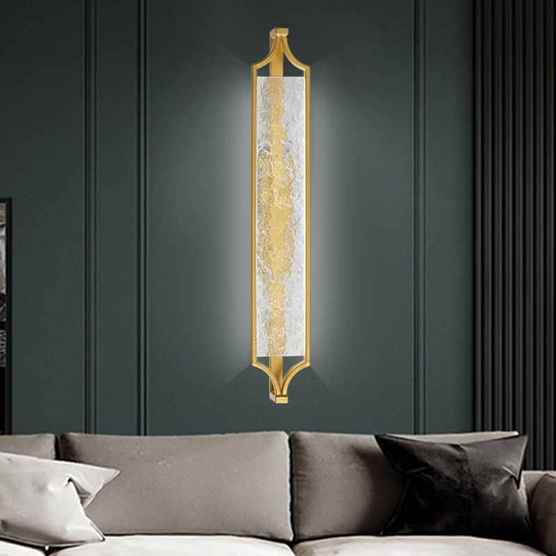 Modern Gold Mirror Lamp Acrylic Vanity Wall Light Fixture for Bathroom