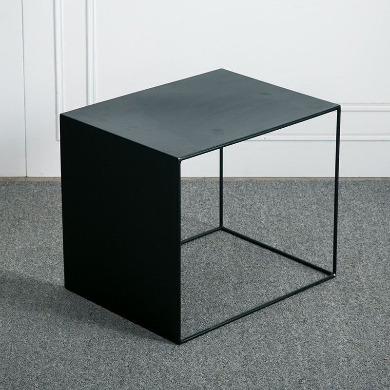 Mid-Century Modern Coffee Table in Black Iron Cocktail Table