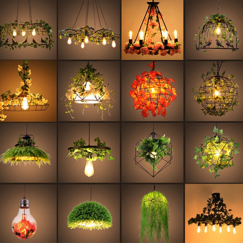 Island Pendant Light Industrial Metal  Hanging Lamp in Black