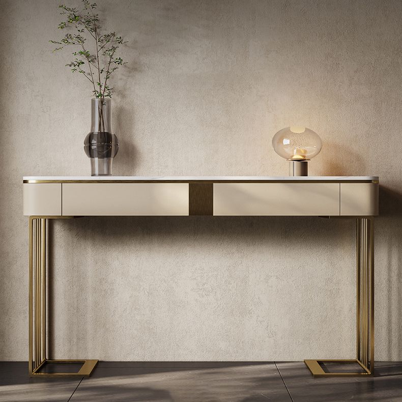 Contemporary Console Accent Table Antique Finish Console Sofa Table with Drawers
