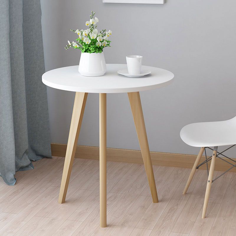 3 Legs End Table Natural/black/white Round Wood Side End Table
