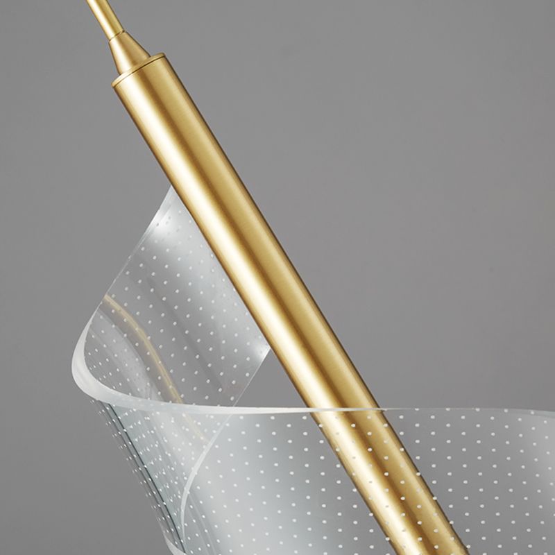 Linear Shape Metal Pendant Lights Contemporary Style Hanging Lamps