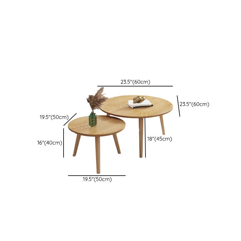 Contemporary Coffee Table Wooden 3 Legs Coffee Cocktail Table