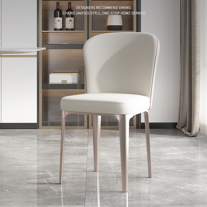 Modern Kitchen Dining Room Set with  Sintered Stone Top and Gold Base Dining Furniture