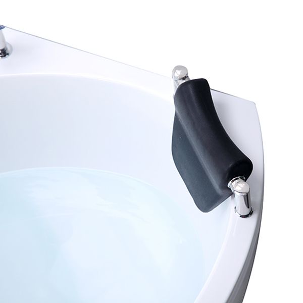 Modern 25.59-inch Tall Acrylic Tub Soak Corner White Bathtub