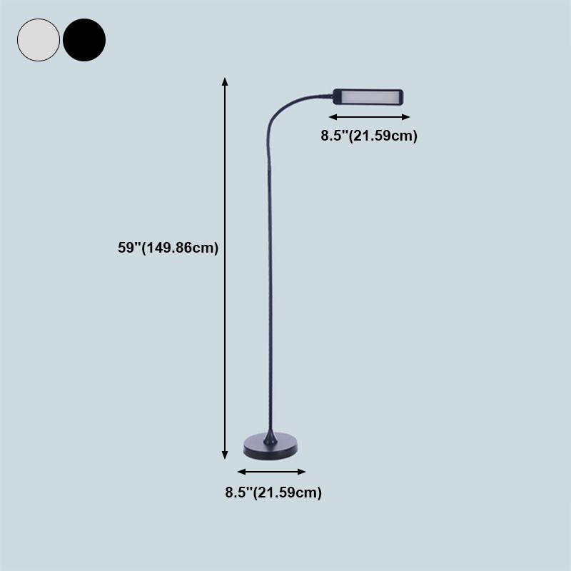 Modern Linear Floor Lamp Metal 59" High Adjustable Floor Light for Living Room