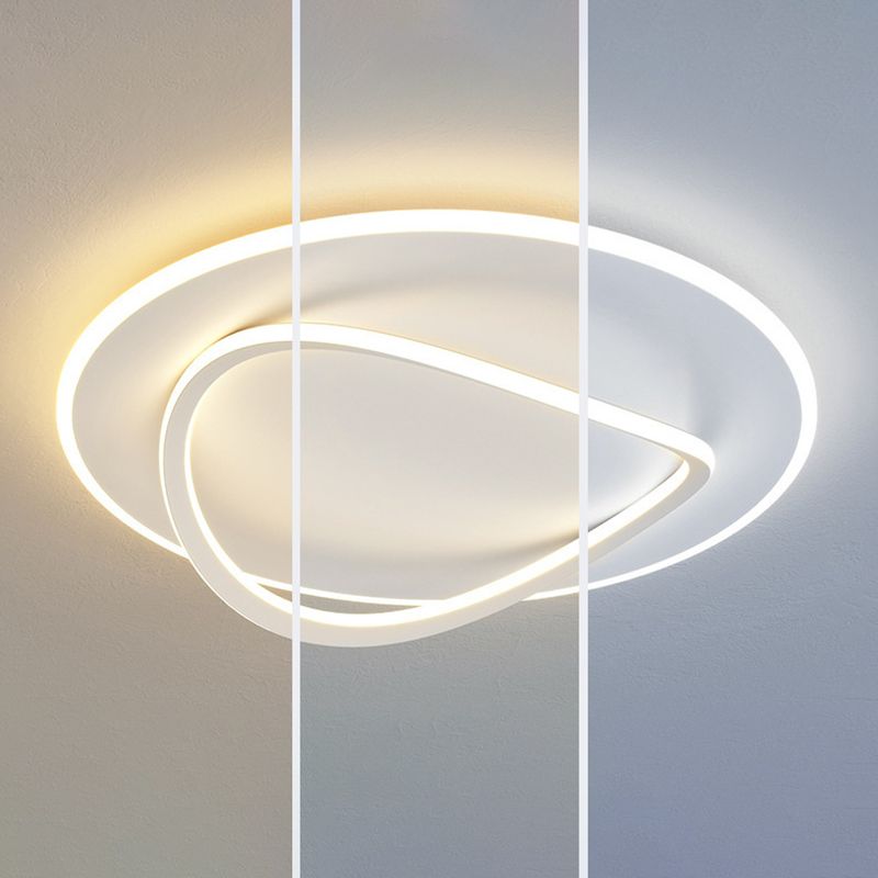 Contemporary Flush Mount Lighting LED White Ceiling Light for Bathroom