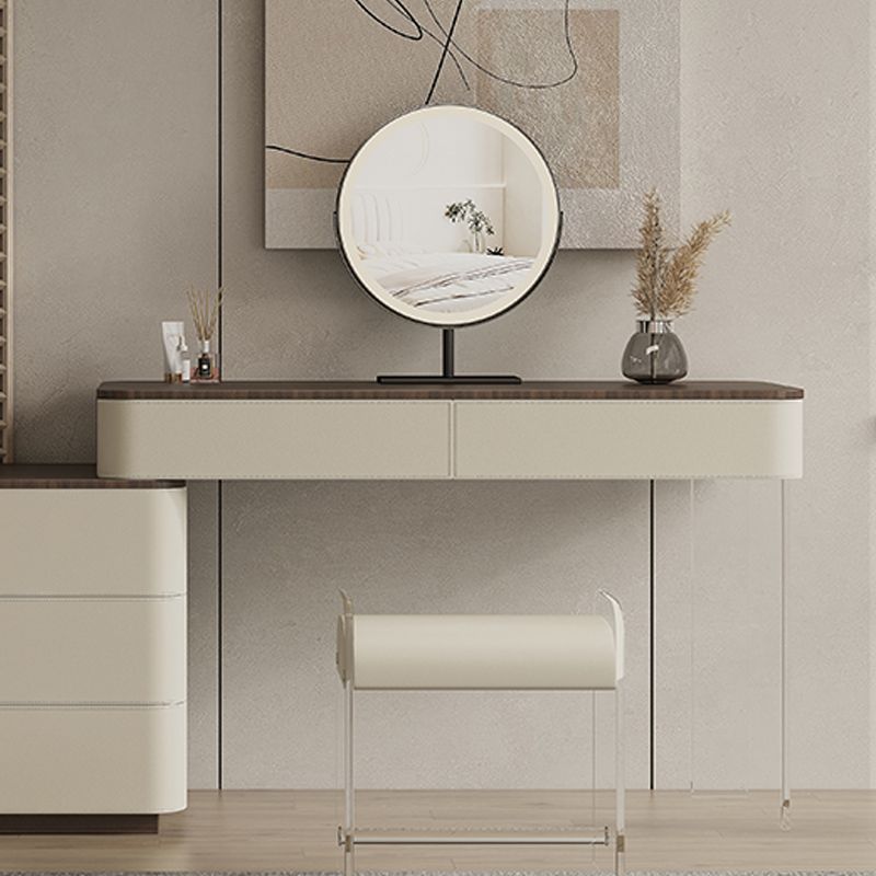 17.72" Wide Make-up Vanity in White Makeup Vanity Desk Table with Drawers