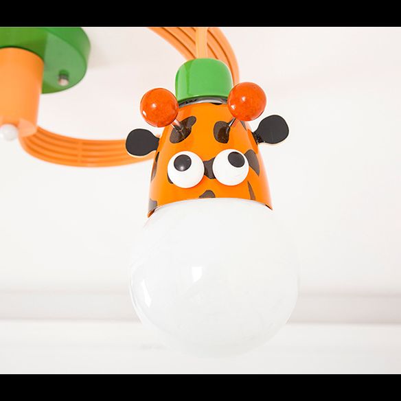 Art déco metal semi-flush monte luminaire dessin animé nulle animal flush Mount Spotlight for Kids Bedroom