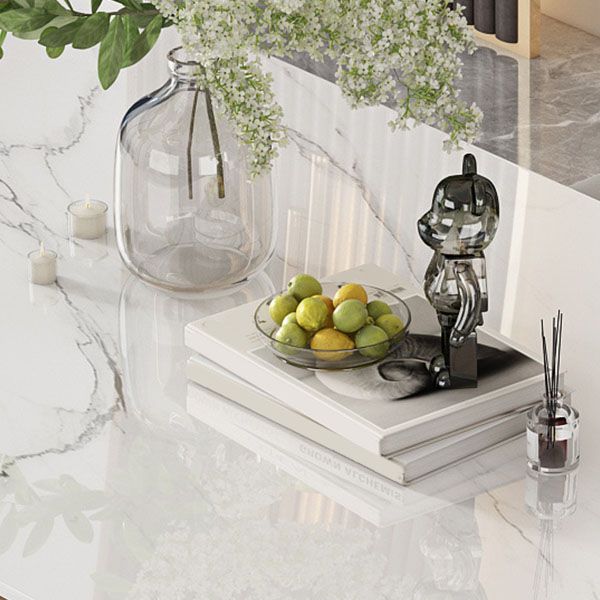 Modern Rectangle Dining Table Set 1/4/5/7 Pieces Dinette Set with Wooden Frame