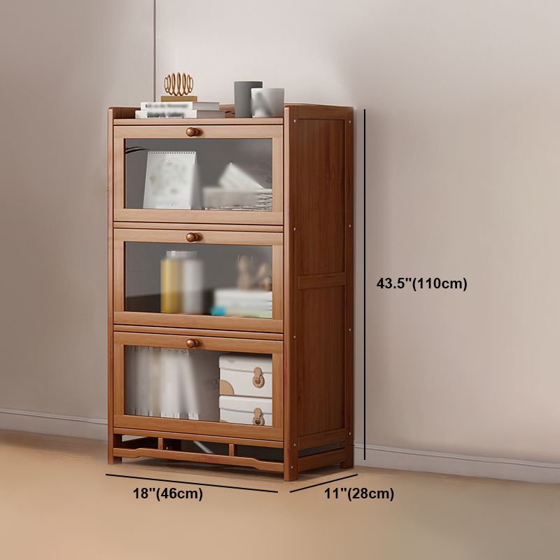 Engineered Wood Barrister Bookcase Contemporary Closed Back Bookshelf with Doors