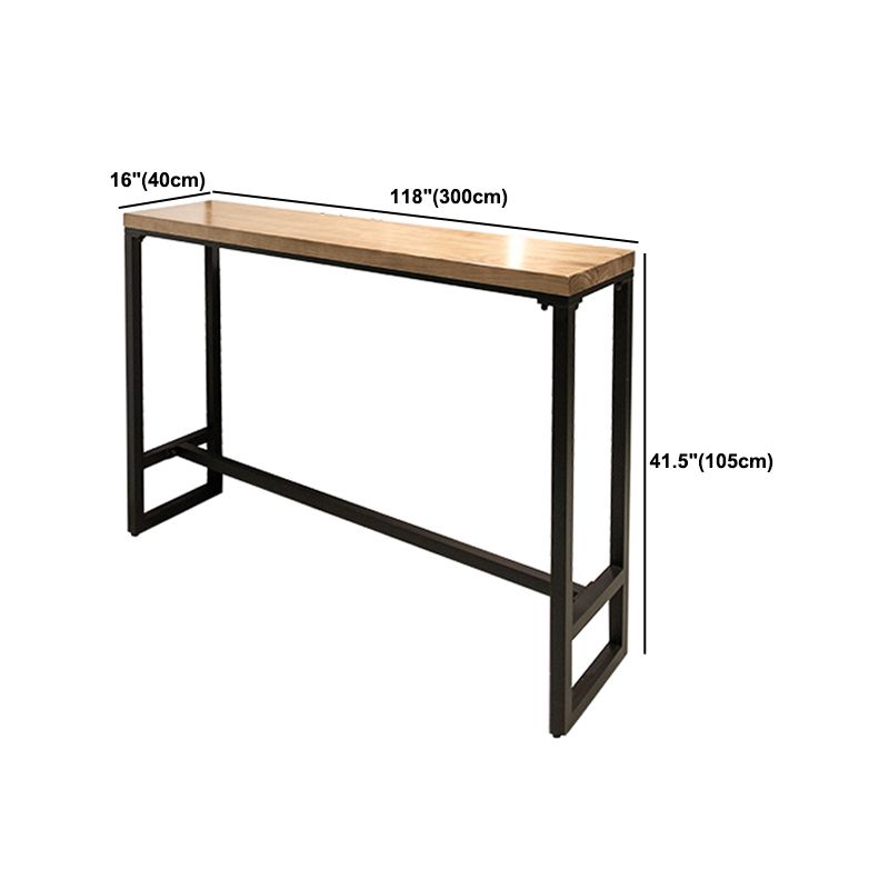 Modern 1/2/5 Pieces Solid Wood Pub Table Set Rectangular Counter Table for Dining Room