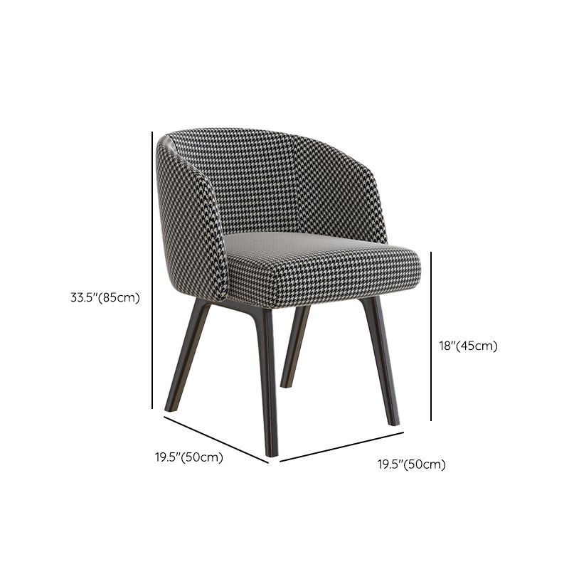 Contemporary Kitchen Dining Arm Chair Upholstered Side Chair with Wood Legs