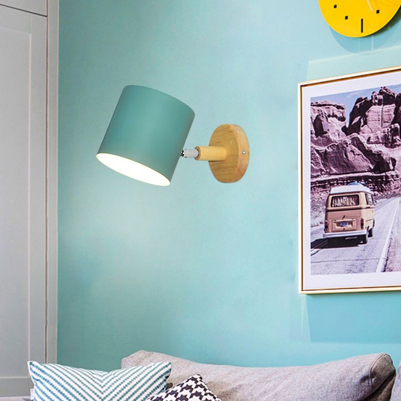 Moderni macaron nordici in stile unica sfumatura da parete funce metallo 1 flioncini leggeri