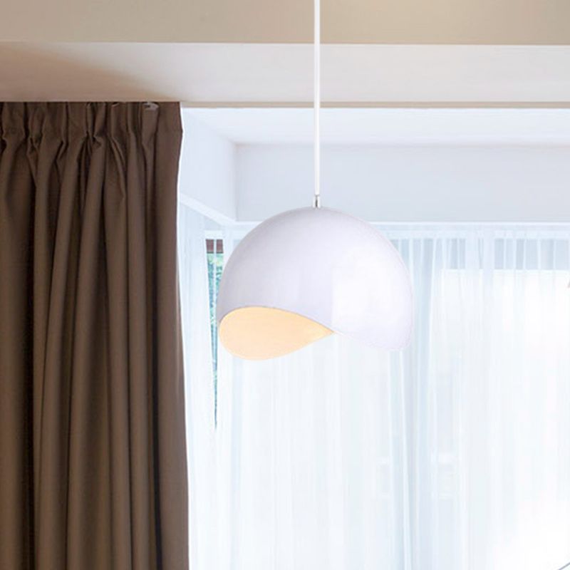 Wellenformen Dome Deckenleuchte moderne Metall 1 Glühbirne Innere Rosa/Gelbhöhe Einstellbare Hängsrichtung, 8 "/12" W.