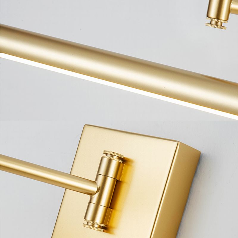 LED acrylique Application murale extensible dans la simplicité moderne Lumière murale linéaire en fer forgé pour salle de bain