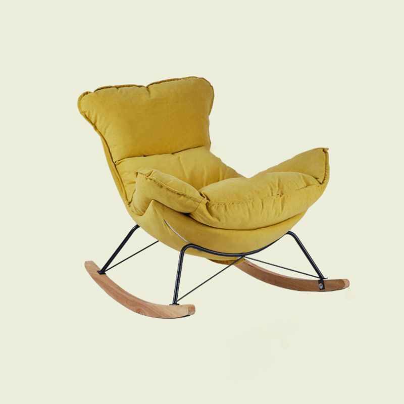 High Back Rocking Chair Ergonomic with Padded Seat Rocker Chair  with Ottoman