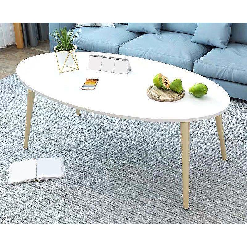 4 Legs Base Design Wood Color Solid Wood White/wood-based Panel Top Coffee Table