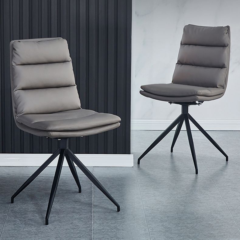 Chaises de salle à manger rembourrées scandinaves, chaises latérales sans accoudoirs à dossier solide pour un usage domestique