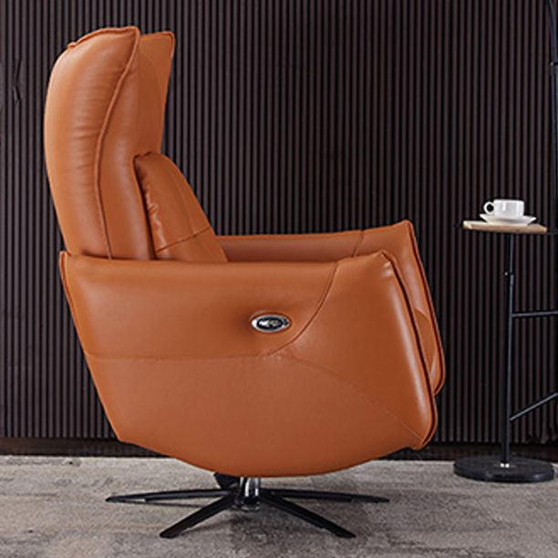 Genuine Leather Standard Recliner Swivel Base Recliner Chair With Legs