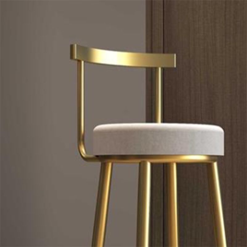 Nordic Bar-stool Round Seat Counter Bar Stool with Metal Legs for Home Use