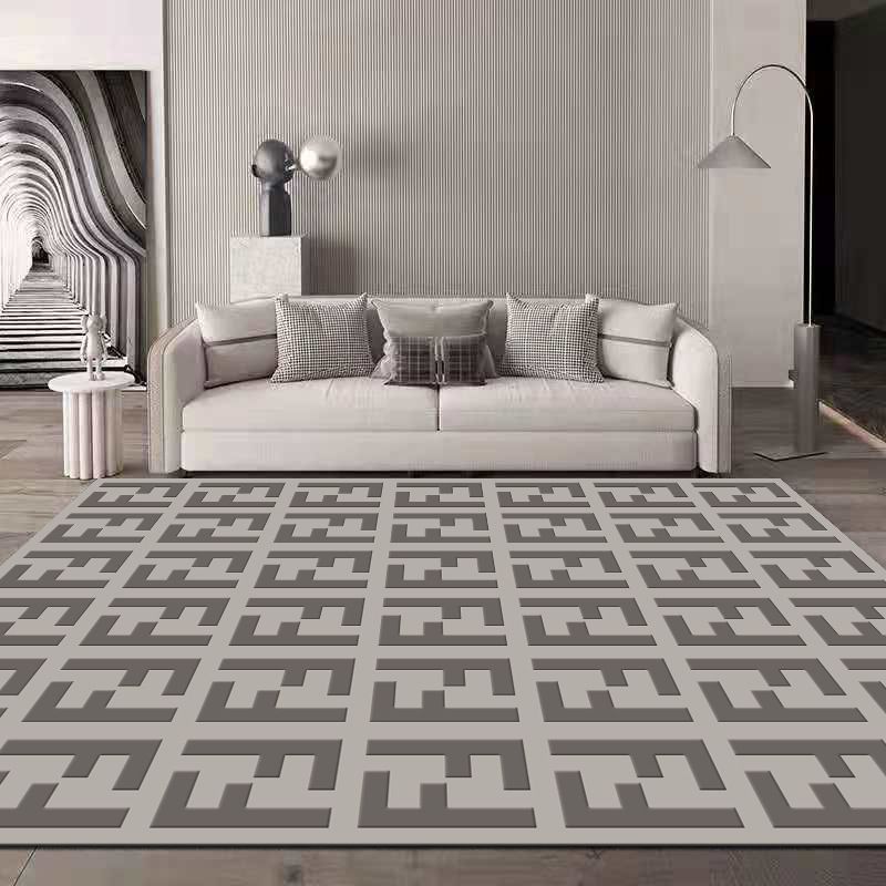 Light Luxury Rug Rectangle Shape Stain Resistant Shape Rug for Home Decor