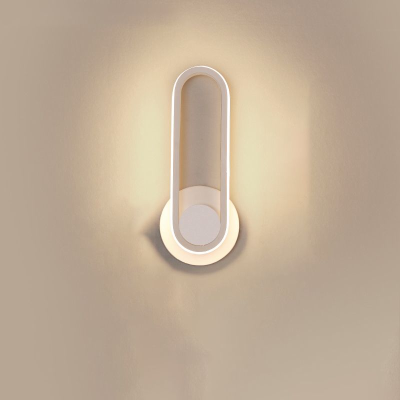 Modern Minimalist LED Wall Sconce Linear Rotatable Wall Light with Acrylic Shade
