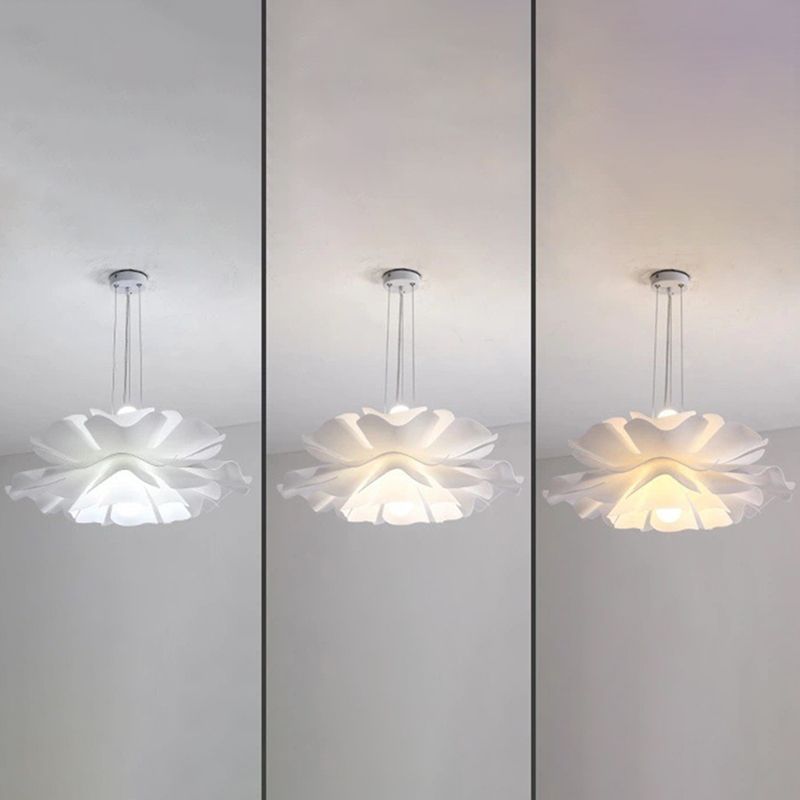 Modern Minimalist Style Blossoming Flower Hanging Pendant Lights Metal 2 Lights Pendant Light for Living Room