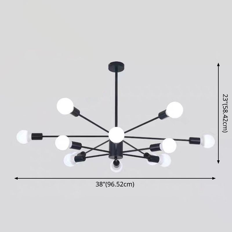 Molecular Branches Suspension Light Nordic Style Open Bulbs Metal Chandelier Light for Bedroom