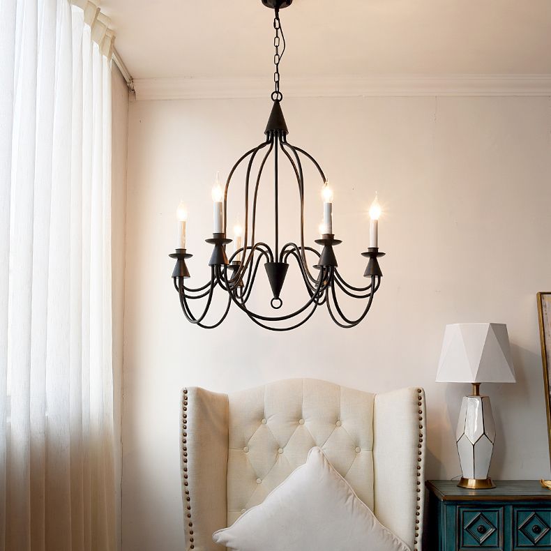 American Classic Style Hanging Chandelier Light Metal Ceiling Chandelier