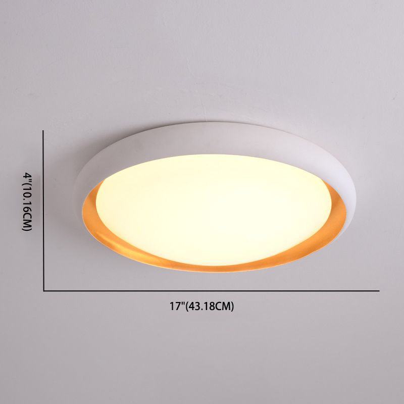 Lampada da soffitto rotonda per soggiorno Lampada da incasso a LED nordica in metallo con paralume in acrilico