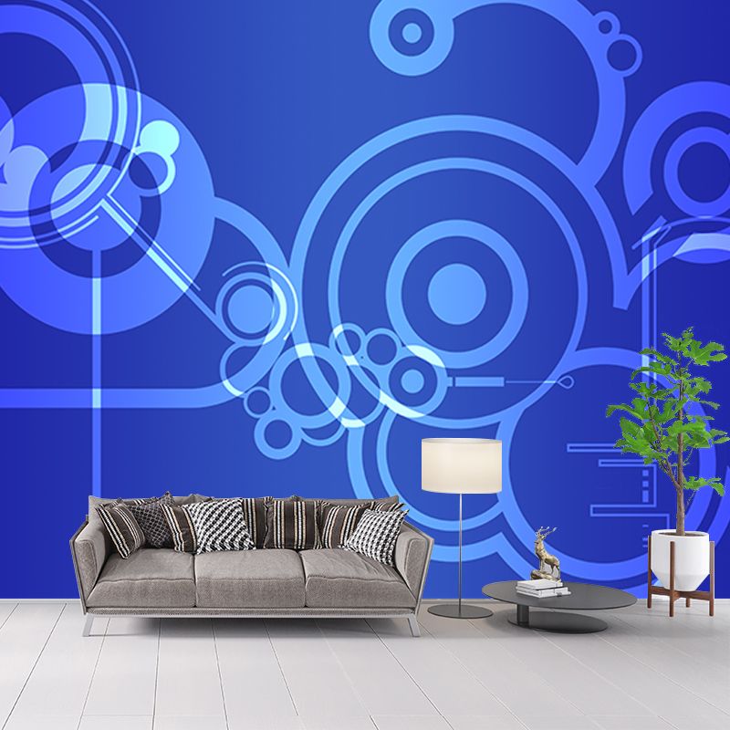 Geometry Mural Wallpaper Minimalistic Moisture Resistant Bedroom Wall Decor, Custom-Print