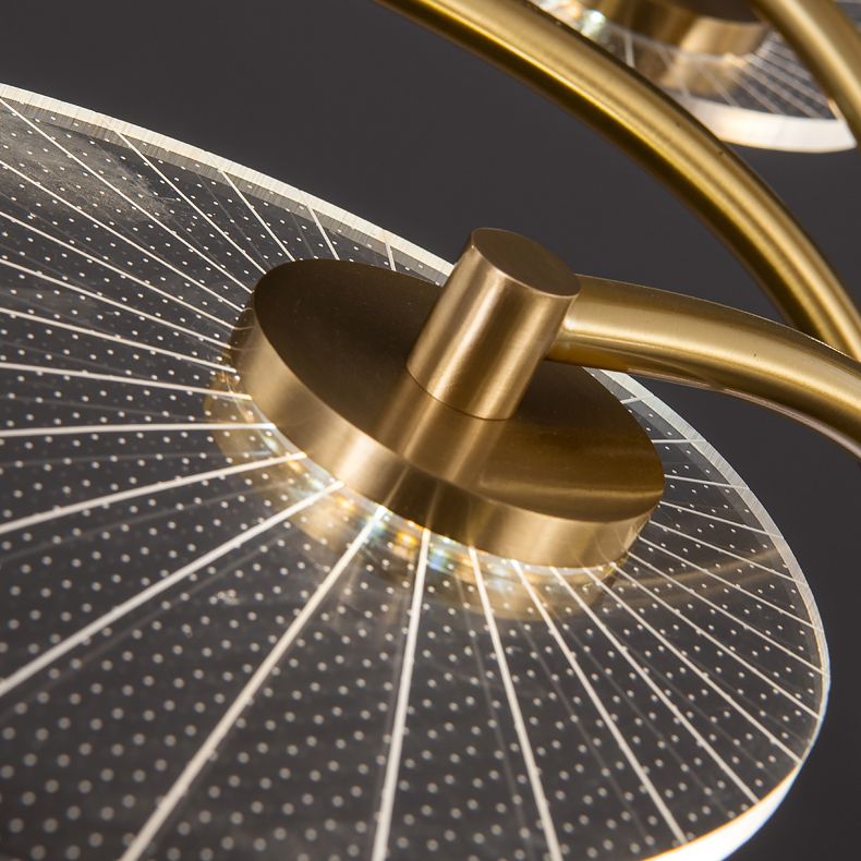 Luz de montaje semi rascuble de hoja acrílico acrílico simplicidad al ras del techo lámparas para dormitorio