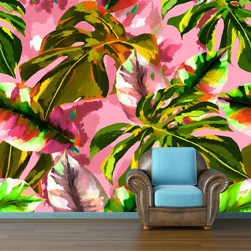 Tropical Plants Wall Mural Custom Size Available Mural Wallpaper for Restaurant Decor