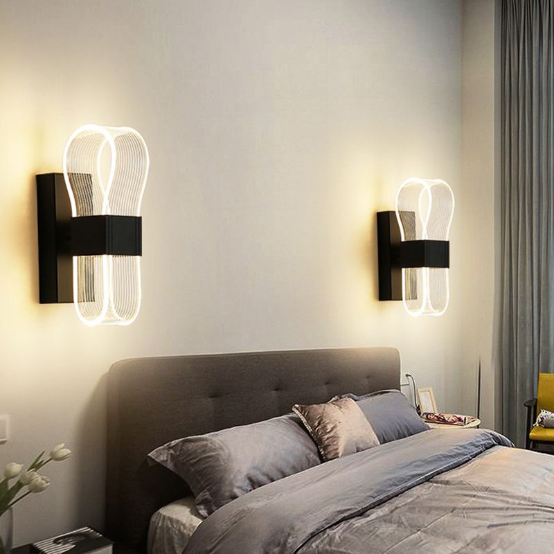 Modern Style Metal LED Wall Light Fixture Creative Wall Light Sconce for Bedroom
