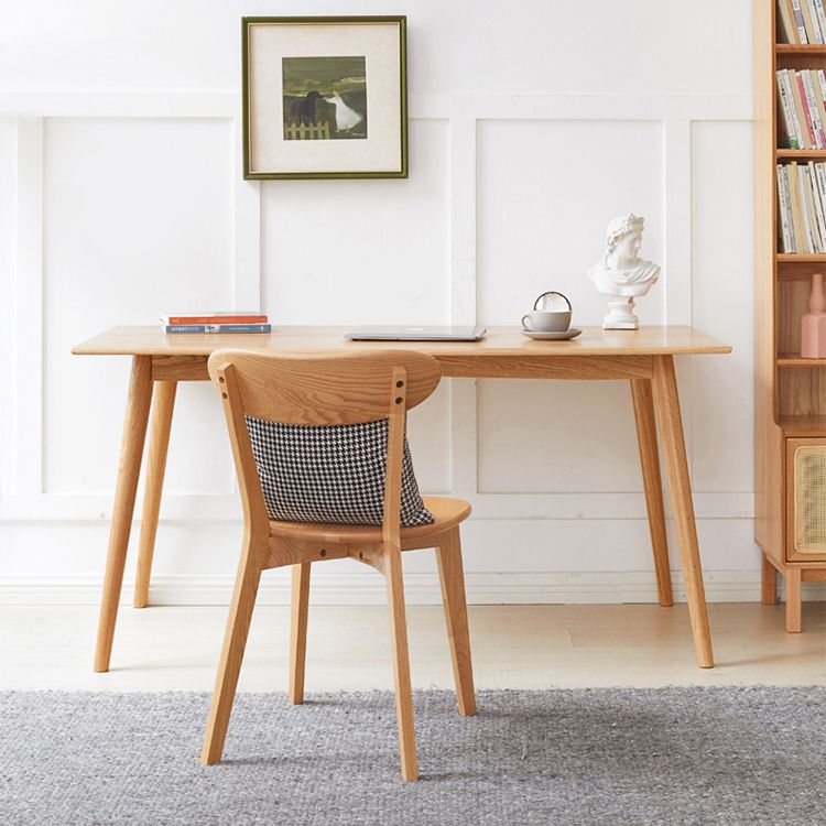 Solid Wood Industrial Dining Table Rectangle Standard Dining Table for Kitchen