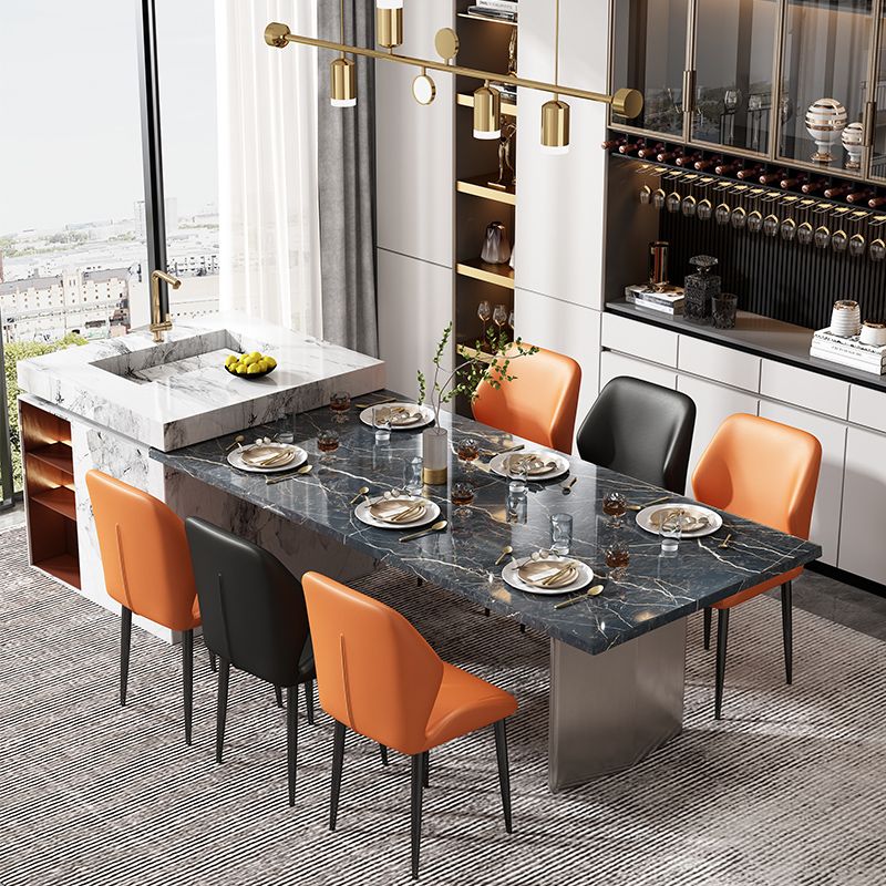 Nordic Style Metal Chair Wingback Kitchen Dining Side Chair for Dinning Room