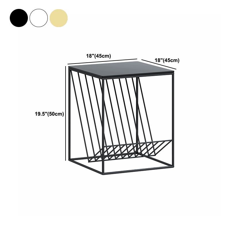 Modern Frame Coffee Table Glass Top Coffee Cocktail Table for Living Room