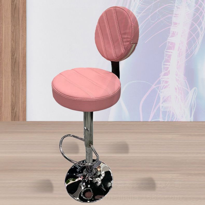 Contemporary Style Liftable Bar-stool PU Leather Counter Bar Stool with Metal Legs