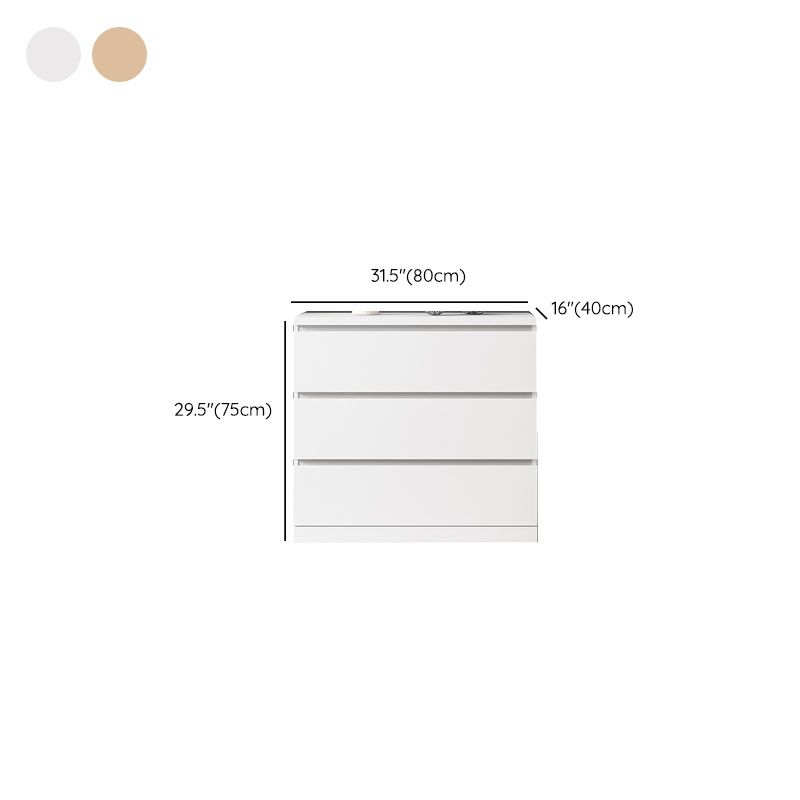 Contemporary Storage Chest Bedroom Engineered Wood Chest with Drawers