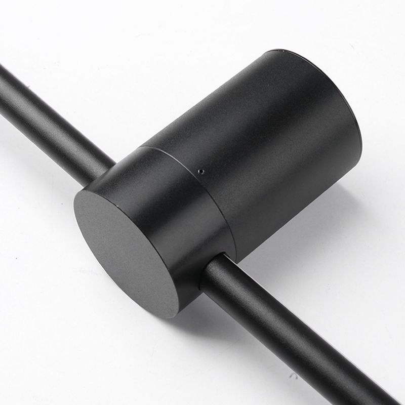 Linearer Schatten Metall Wandleuchte moderner Stil Multi -Leuchten Wandmontage Licht in Schwarz