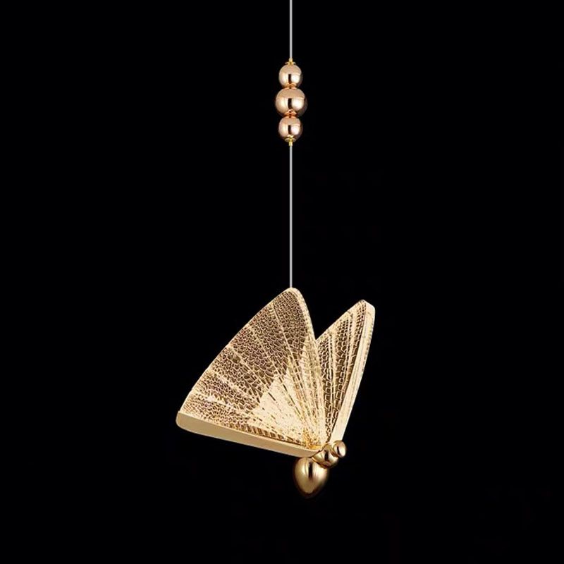 Lámpara de colgante de techo acrílico de estilo de mariposa de estilo moderno lámpara colgante de techo acrílico