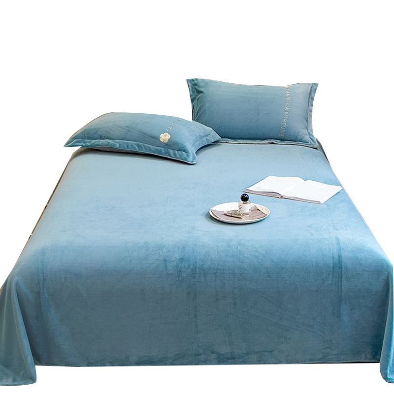 Solid Color Bed Sheet Set Breathable Polyester Bed Sheet Set